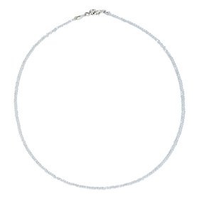 чокер из серебра и лунного камня