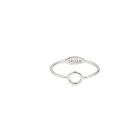 кольцо с кругом из серебра