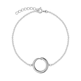 браслет из серебра со змеей meditation