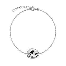 браслет из серебра с мятой деталью legacy