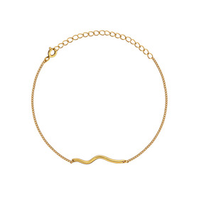 позолоченный браслет из серебра flow