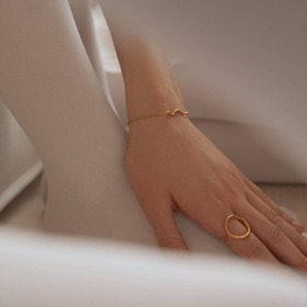 позолоченный браслет из серебра flow