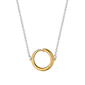 позолоченное колье-чокер из серебра со змеей meditation