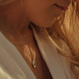 мятая подвеска legacy на цепочке из серебра