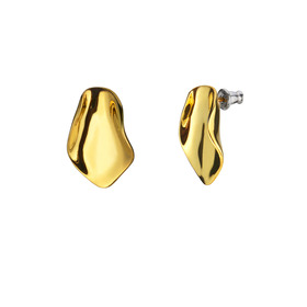 позолоченные мятые серьги из серебра sexuality