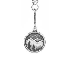 кулон вершины на модульной цепи из серебра