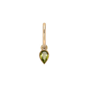 моносерьга из золота с перидотом vrindavan peridote