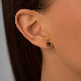 монопусета из золота с бриллиантом astro blue star