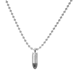 подвеска-талисман из серебра «пуля» с покрытием черным рутением