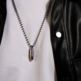 подвеска-талисман из серебра «пуля» с покрытием розовым золотом