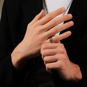 кольцо параллели из серебра