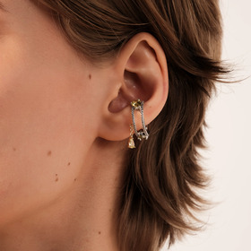 кафф большой с лимонными фианитами