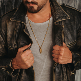 позолоченная подвеска «золотая пуля» из серебра