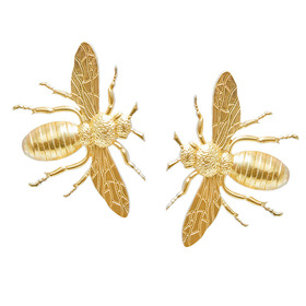позолоченные серьги-пчелы