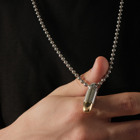 подвеска «пуля №1» из серебра