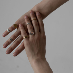 кольцо-печатка blank из серебра