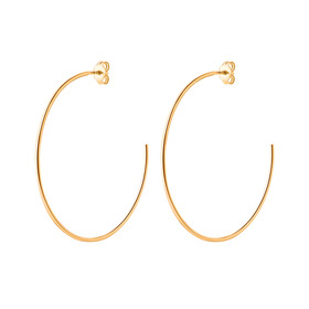 серьги-конго из желтого золота