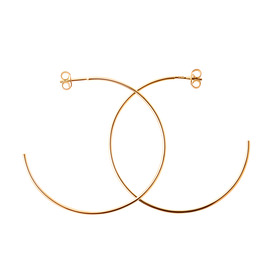 серьги-конго из желтого золота