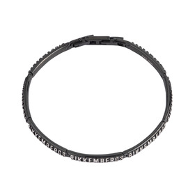 черный браслет из нержавеющей стали