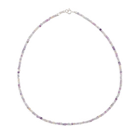 чокер из флюорита «кубики» и серебра