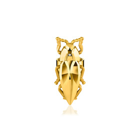 кольцо сleoptr gold 17, серебро 925, позолота 24k, бел. бриллиант 0.008ct