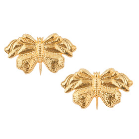 позолоченные малые серьги-бабочки