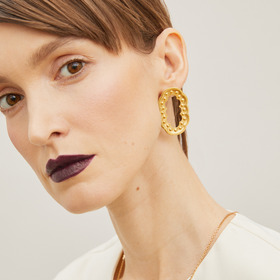 позолоченные серьги pena