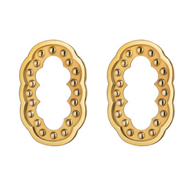 позолоченные серьги pena