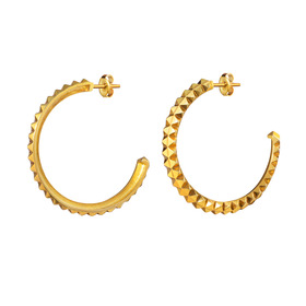 позолоченные серьги-кольца lisbon из серебра