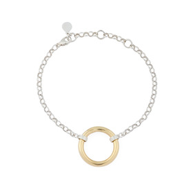 браслет из серебра с позолоченным нимбом