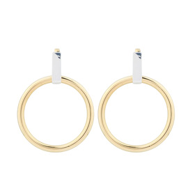 серьги из серебра с позолоченным нимбом