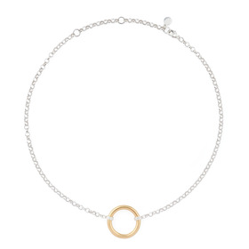 чокер из серебра с золотым нимбом