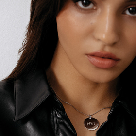 медальон да-нет из серебра