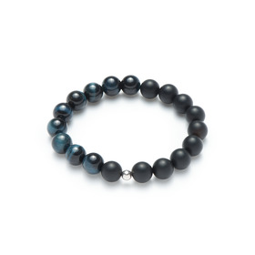 браслет из агата и соколиного глаза ø10мм