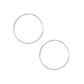 малые серьги-кольца из серебра