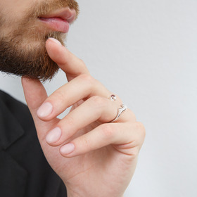 кольцо «кони» из серебра