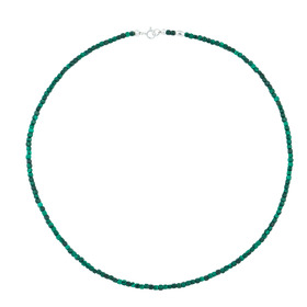 чокер из малахита "кубики" и серебра