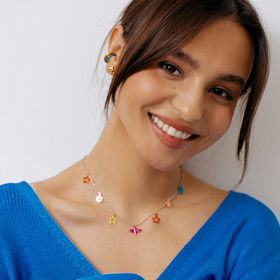 набор разноцветных каффов из серебра