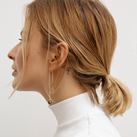 серьги-протяжки с жемчужинами