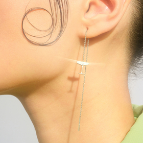 серьги-протяжки из серебра sparkling