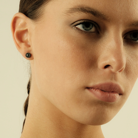 серьги fragile rose из серебра с бриллиантом