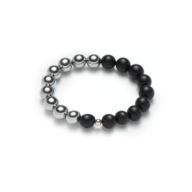 браслет из агата и гематита ø8мм