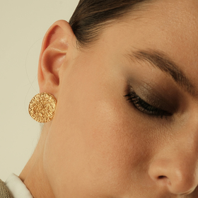 серебряные серьги с позолоченым покрытием "сияние"