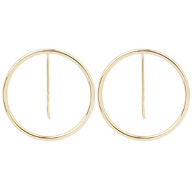 маленькие серьги-круги из серебра, покрытого золотом