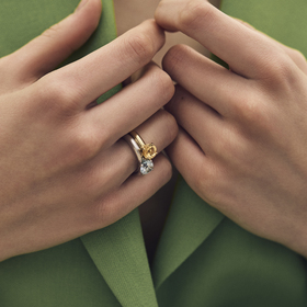 позолоченное кольцо cartoon ring baby из серебра с цитрином