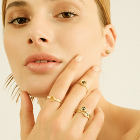 кольцо fragile rose золотое с бриллиантом