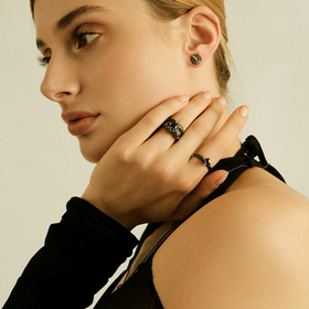 кольцо brave из серебра с бриллиантами