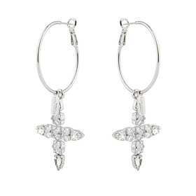 экставагантные хупы с крупными крестами из циркония