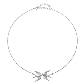 колье с 2 маленькими ласточками