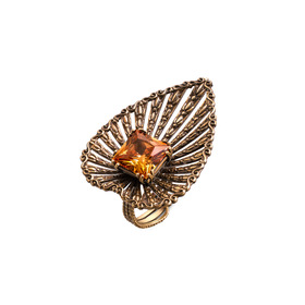 кольцо с листком cuore